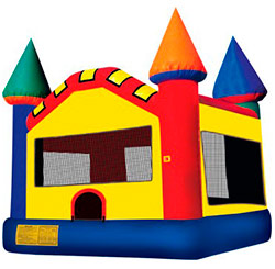 10'x10' bounce house with basketball hoop inside