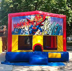 15'x15' bounce house with basketball hoop inside
